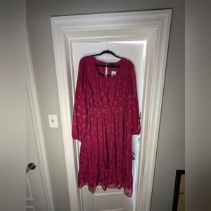 Torrid Deep Red Star Pattern Dress